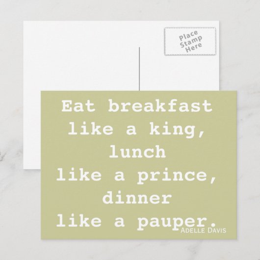 Diet Inspiration Briefkaart (Voorkant / Achterkant)