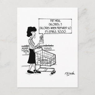Diet maaltijden ongeschikt zoals is briefkaart