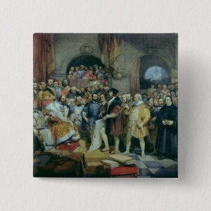 Diet van Spires, 19 april 1529 Vierkante Button 5,1 Cm