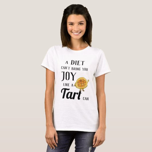 Diet vs. Treacle Tart Funny Quirky Cake Baking Pun T-shirt (Voorkant volledig)