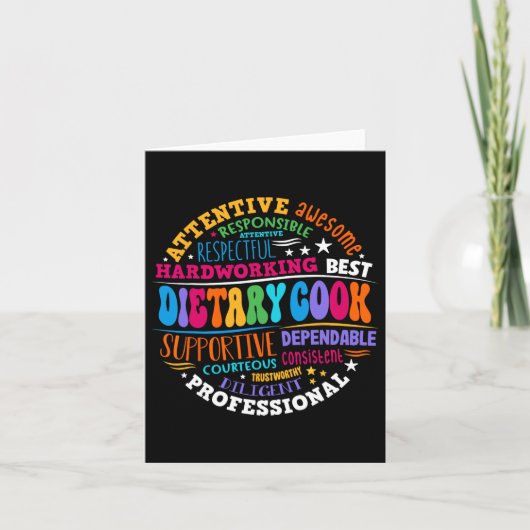 Dietary Cook Appreciation Week voor gezondheidswer Kaart (Voorkant)