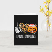 Dietary Manager Peace Love Pumpkin Grappig Hallowe Kaart (Gele Bloem)