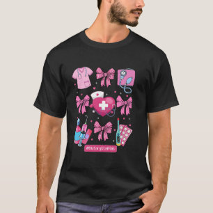 Dietary Staff Week Nurse Day Gift Coquette Bow Ste T-shirt