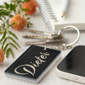 Dieter Name whitegold Schlüsselanhänger Anhänger Sleutelhanger (Voorkant Rechts)