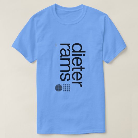 Dieter Rams Minder maar Beter Ontwerp T-shirt (Design voorkant)