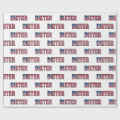 Dieter Vorname Name USA US Geschenkpapier Papier (Vlak)
