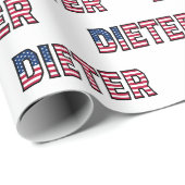 Dieter Vorname Name USA US Geschenkpapier Papier (Rol Hoek)