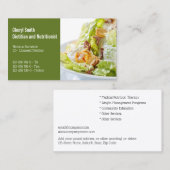 Dietiaan gezonde Caesar salad-eibaconsla Visitekaartje (Voorkant / Achterkant)