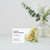 Dietiaan gezonde Caesar salad: organische foto Visitekaartje (Staand voorkant)