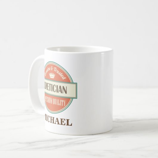 Diëticien Gepersonaliseerde Kantoor Mok Gift (Voorkant links)