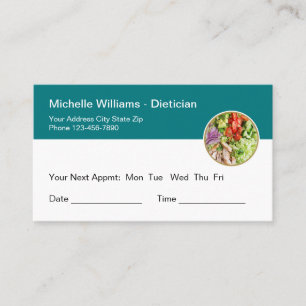 Dieticien Nutritionist Benoeming Visitekaartjes Afsprakenkaartje