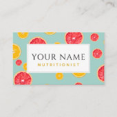 Dieticien Nutritionist Limoen Sinaasappel Grapefru Visitekaartje (Voorkant)