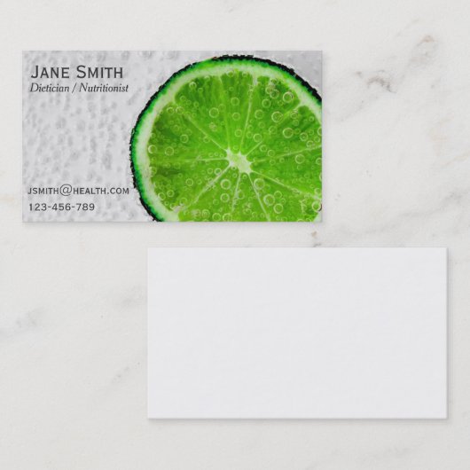 Dieticiste Nutritionist freelance health Visitekaartje (Voorkant / Achterkant)