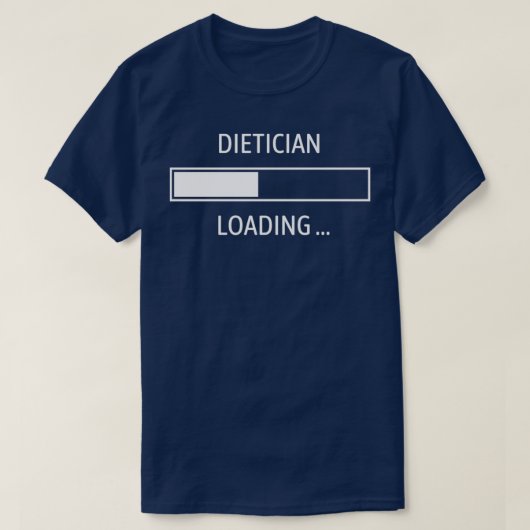 Dieticus Loading grappige diëticiste T-shirt (Design voorkant)
