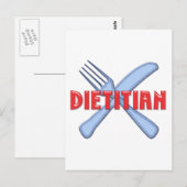 DIETISCHE KNIFE/FORK BRIEFKAART (Voorkant / Achterkant)