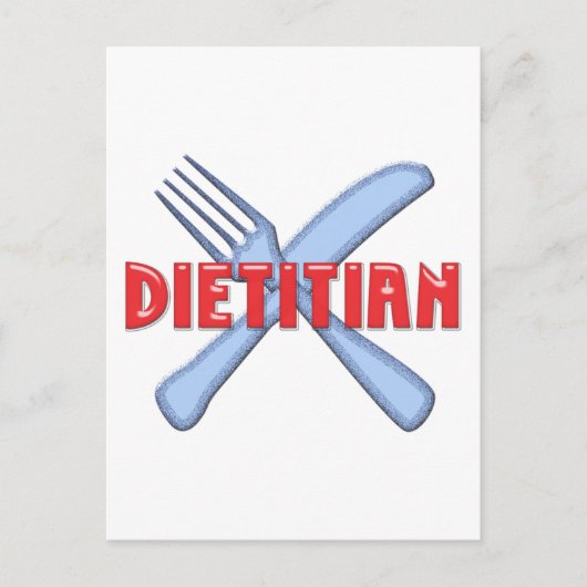 DIETISCHE KNIFE/FORK BRIEFKAART (Voorkant)