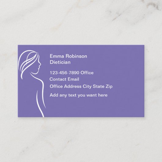 Diëtist Afspraak Visitekaartje Ontwerp (Voorkant)