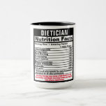 Diëtist Funny Gift Mok<br><div class="desc">Pas deze grappige voedingsfeiten aan om een geschenk te maken dat ze koesteren. Ideaal voor elke beroepsactiviteit of specialiteit.RXMoegs - precies wat de dokter heeft besteld. Koop er vandaag een, voel je morgen geweldig. zazzle.com/RXMugs Design van Amelia Carrie</div>