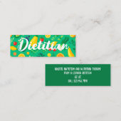 diëtist mini visitekaartje (Voorkant / Achterkant)