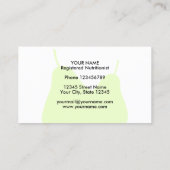 Dietist voedingsdeskundige groene perenvrucht logo visitekaartje (Achterkant)