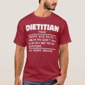 Diëtist zelfstandig naamwoord definitie voeding co t-shirt (Voorkant)
