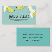 Diëtiste Voedingsdeskundige Teken Bananen Schattig Visitekaartje (Voorkant / Achterkant)