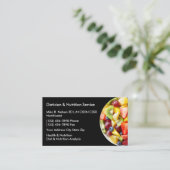 Diëtisten en voedingsdiensten visitekaartje (Staand voorkant)