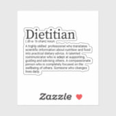 Dietistendefinitie, Diëtetiek Gift Sticker (Vel)