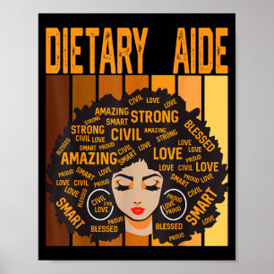 Diëtistisch assistent Krachtige Black History Mont Poster