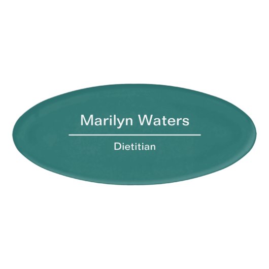 Dietitiaan en voedingskunstenaar naambadge (Voorkant)