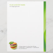 Dietitiaan / Nutritionist / Healthy Food letterhea Briefhoofd Ontwerp (Voorkant)