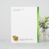 Dietitiaan / Nutritionist / Healthy Food letterhea Briefhoofd Ontwerp (Staand voorkant)