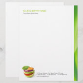 Dietitiaan / Nutritionist / Healthy Food letterhea Briefhoofd Ontwerp (Voorkant / Achterkant)