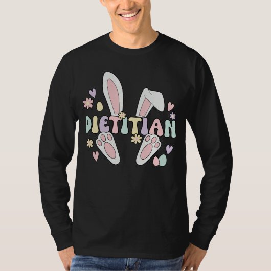 Dietitian Easter Bunny Dietetics Easter Day T-shirt (Voorkant)