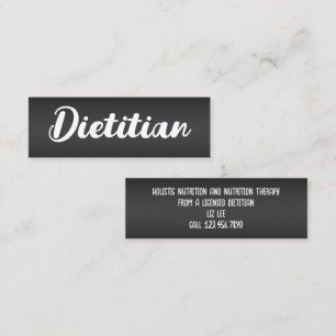 Dietitian Foodie Nutrition Mini Visitekaartje