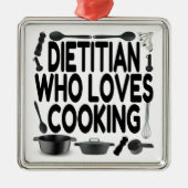 Dietitian Loves Cooking Metalen Ornament (Voorkant)