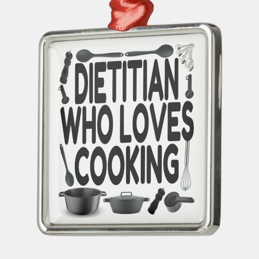 Dietitian Loves Cooking Metalen Ornament (Links)