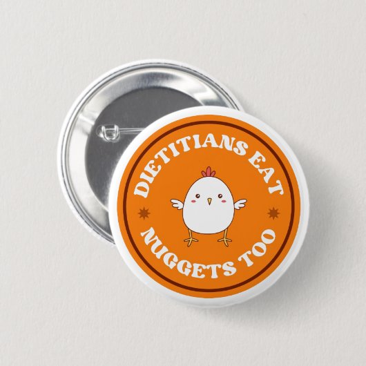 Dietitian Nibbles: Nuggets Edition Ronde Button 5,7 Cm (Voorkant /achterkant)