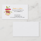 Dietitian Nutritionist Apple Design Business Visitekaartje (Voorkant / Achterkant)