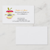 Dietitian Nutritionist Apple Design Business Visitekaartje (Voorkant / Achterkant)