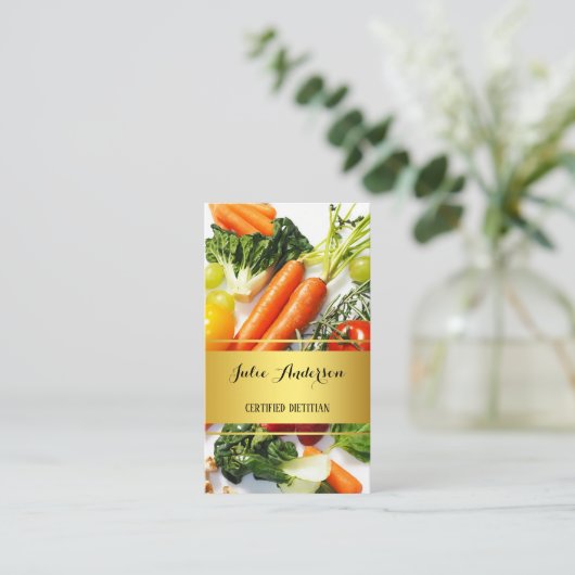 Dietitian Nutritionist Appointment Visitekaartje Afsprakenkaartje (Staand voorkant)
