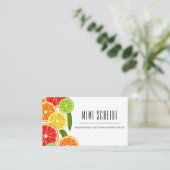 Dietitian Nutritionist Colorful Citrus Fresh Fruit Visitekaartje (Staand voorkant)