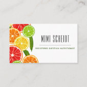 Dietitian Nutritionist Colorful Citrus Fresh Fruit Visitekaartje (Voorkant)