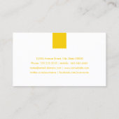 Dietitian Nutritionist - Eenvoudig ambergeel Visitekaartje (Achterkant)