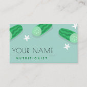Dietitian Nutritionist Food Industry Cute Cucumber Visitekaartje (Voorkant)