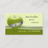 Dietitian Nutritionist Green Heart Visitekaartje (Voorkant)