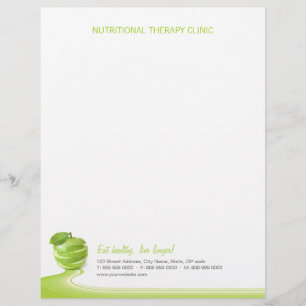 Dietitian Nutritionist Healthy Eating letterhead Custom Briefhoofd