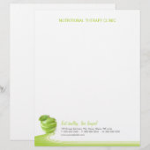 Dietitian Nutritionist Healthy Eating letterhead Custom Briefhoofd (Voorkant / Achterkant)
