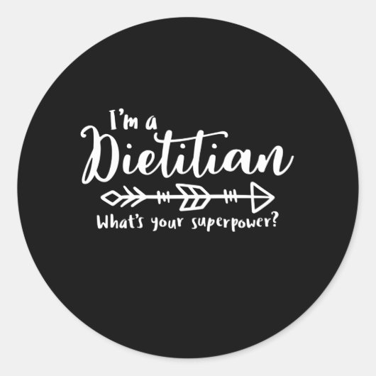 Dietitian squad, ontwerp diëticien ronde sticker (Voorkant)
