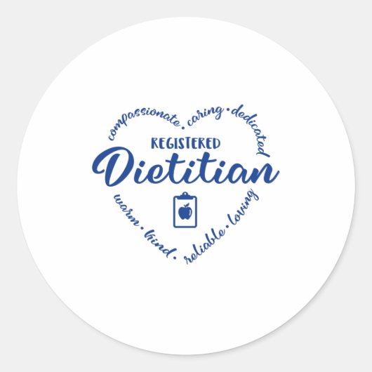 Dietitian squad, ontwerp diëticien ronde sticker (Voorkant)
